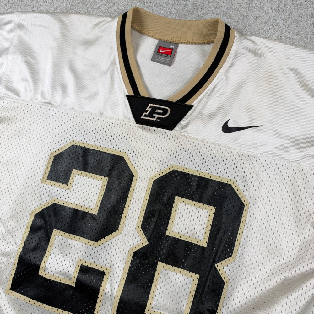 Nike Purdue Boilermakers Jersey Men Size M White #28 Football Team Apparel